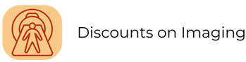 ICON OF MRI MACHINE  with text Discounts on imaging
