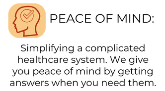 Simplifying a complicated healthcare system. We give you peace of mind by getting answers when you need them.