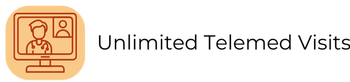ICON OF COMPUTER with text Unlimited Telemed Visits